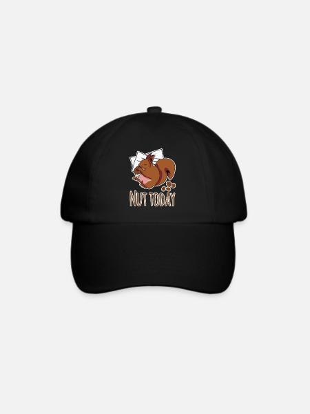 Eichhörnchen Nut Today - Baseballkappe - Schwarz/Schwarz