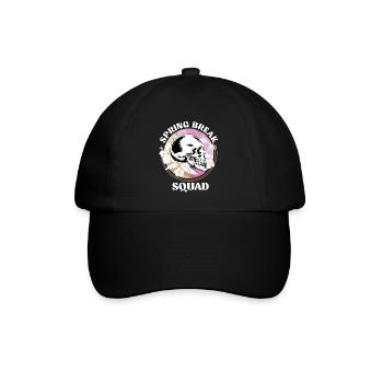 Spring Break Squad Sommerurlaub Spring Break - Baseballkappe - Schwarz/Schwarz - Vorne