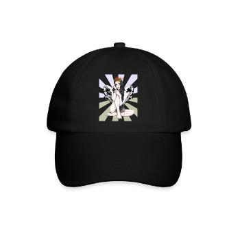 Mystisch Fantasy Mädchen Hörner okkult Spirituell - Baseballkappe - Schwarz/Schwarz - Vorne