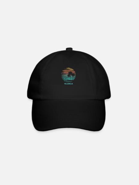 Valencia Spanien Cool Souvenir Urlaub künstlerisch - Baseballkappe - Schwarz/Schwarz