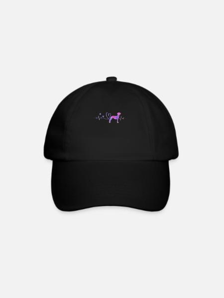 Whippet - Baseballkappe - Schwarz/Schwarz