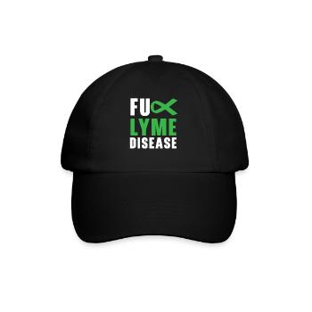 Lyme-Borreliose Krieger Lyme-Borreliose Bewusstseinsmonat - Baseballkappe - Schwarz/Schwarz - Vorne