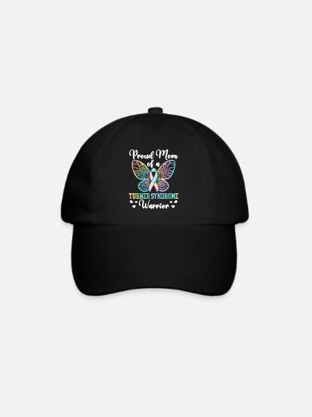 Proud Mom Of A Turner Syndrome Warrior Support - Baseballkappe - Schwarz/Schwarz