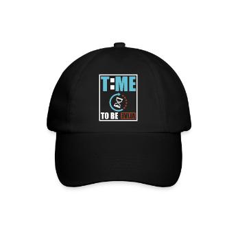 Eine echte Person zu sein - Baseballkappe - Schwarz/Schwarz - Vorne