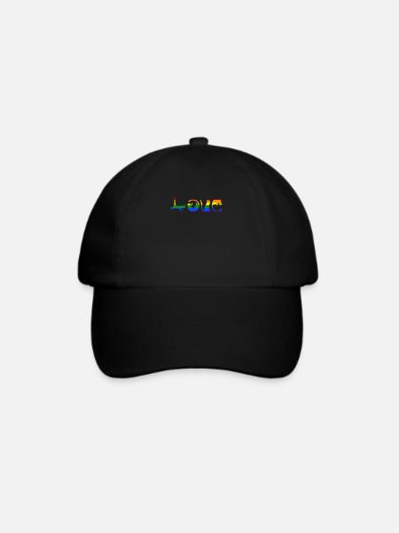 Cat Lgbt - Baseballkappe - Schwarz/Schwarz