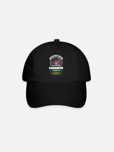 Amerikanisch aufgewachsen mit gabunischen Wurzeln Gabunisch - Baseballkappe - Schwarz/Schwarz