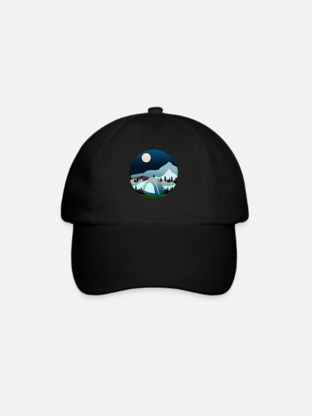 Wandern Camping Bergsteigen Trekking - Baseballkappe - Schwarz/Schwarz