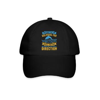 DOLPHINS-FAN FÜHLT, DASS SIE RICHTUNG SIND - Baseballkappe - Schwarz/Schwarz - Vorne