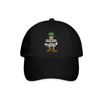 The Frontend Developer Leprechaun St Patrick's Day - Baseballkappe - Schwarz/Schwarz - Vorne