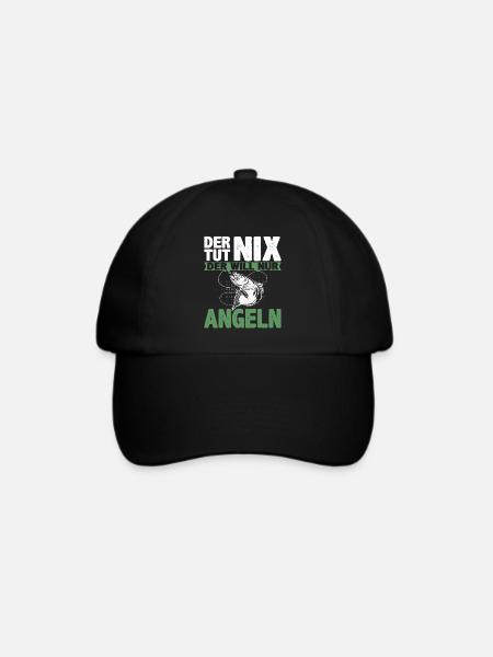 Herren Der tut nix der will nur angeln | Angler - Baseballkappe - Schwarz/Schwarz
