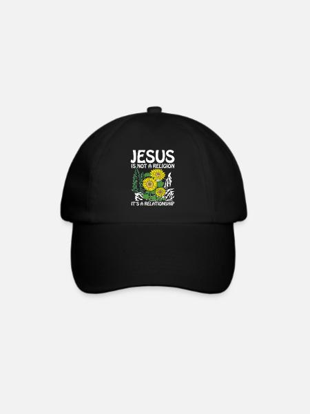 Jesus is not a religion it s a relationship - Baseballkappe - Schwarz/Schwarz