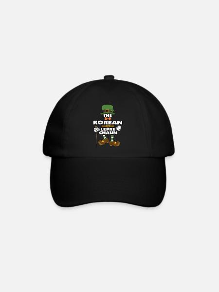 The Korean Leprechaun St Patrick's Day - Baseballkappe - Schwarz/Schwarz