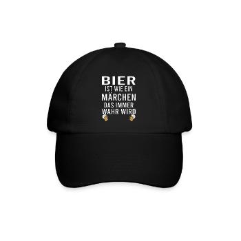 Himmelfahrt Bier Nachbarn Saufen Vatertag Nachbar - Baseballkappe - Schwarz/Schwarz - Vorne