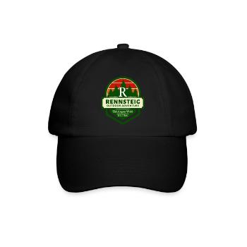 Rennsteig-Höhenweg des Thüringer Waldes - Baseballkappe - Schwarz/Schwarz - Vorne