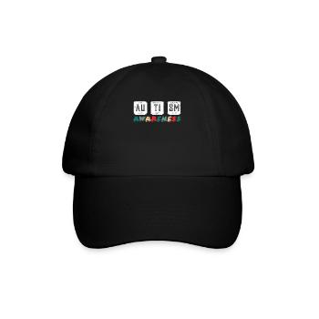Autist Bewusstsein für Autismus bewusste Menschen - Baseballkappe - Schwarz/Schwarz - Vorne