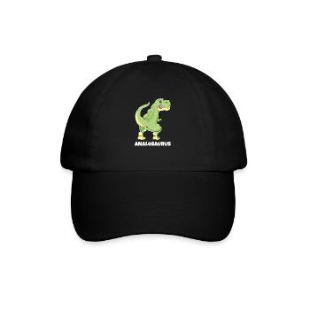 Analosaurus T-Rex Pervers Lgbtq Sprüche Geschenk - Baseballkappe - Schwarz/Schwarz - Vorne