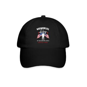 Patriotischer Veteran USA Flagge Amerikanischer Gedenktag - Baseballkappe - Schwarz/Schwarz - Vorne