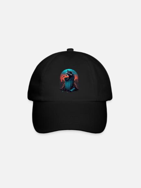 Raccoon Waschbär - Baseballkappe - Schwarz/Schwarz