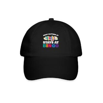 Was Passiert Bingo Bleibt Bei Bingo Für Alle Bingo - Baseballkappe - Schwarz/Schwarz - Vorne