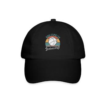 Boule Boccia Kugelsport Petanque Kugeln Spiel - Baseballkappe - Schwarz/Schwarz - Vorne