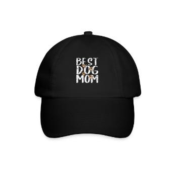 Beste Hunde Mama - Baseballkappe - Schwarz/Schwarz - Vorne