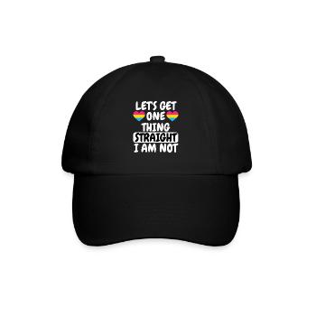 Lass uns eins feststellen LGBT Geschenk Pansexuell - Baseballkappe - Schwarz/Schwarz - Vorne