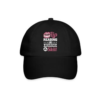Taub Gehörlos Gebärdensprache Deaf Pride - Baseballkappe - Schwarz/Schwarz - Vorne