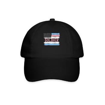 US Pride Fighter Trooper Serviceman Gift Idea - Baseballkappe - Schwarz/Schwarz - Vorne