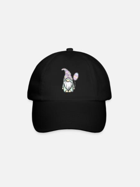Gnome Gnomes Ostern - Baseballkappe - Schwarz/Schwarz