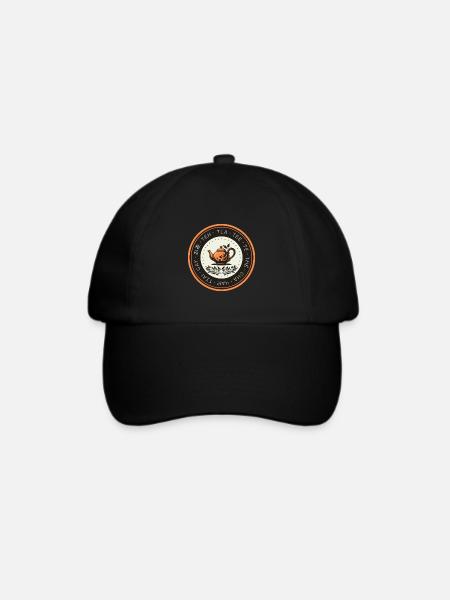 Tea Lover Badge - Baseballkappe - Schwarz/Schwarz
