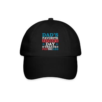 Papas Lieblings-vatertag Leckereien Eis Vatertag - Baseballkappe - Schwarz/Schwarz - Vorne