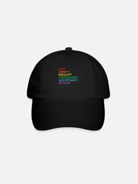 Stolz LGBTQ. Aussage - Baseballkappe - Schwarz/Schwarz