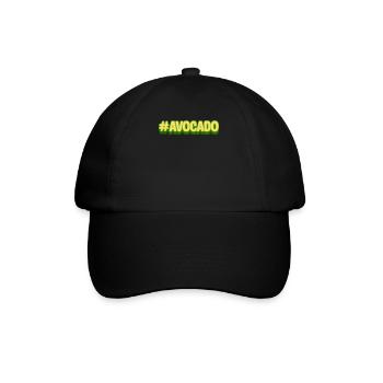 Retro Avocado Guacamole Liebhaber Avocados Esser - Baseballkappe - Schwarz/Schwarz - Vorne