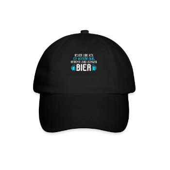 Ein Gedicht über mich Poesie Bierlover Poeten - Baseballkappe - Schwarz/Schwarz - Vorne