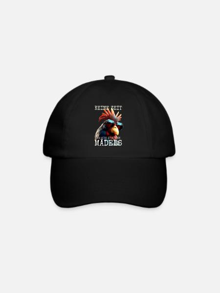 Hühner Keine Zeit Ich Muss Zu Meinen Mädels Hahn - Baseballkappe - Schwarz/Schwarz