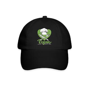 Kulinarisch Gangster Konditor Kochen Kulinarisch - Baseballkappe - Schwarz/Schwarz - Vorne