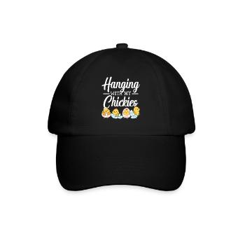 Hühnerzüchter Hühnerflüsterer Nutztier - Baseballkappe - Schwarz/Schwarz - Vorne
