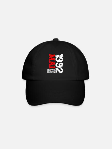 1992 Mai Limited Edition Geburtstag Geschenk - Baseballkappe - Schwarz/Schwarz