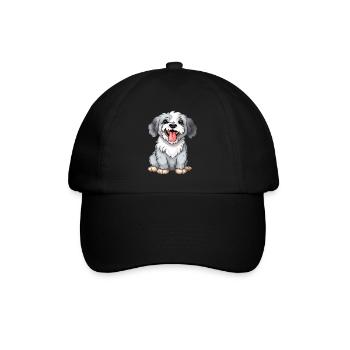 Niedliches Hündchen - Baseballkappe - Schwarz/Schwarz - Vorne