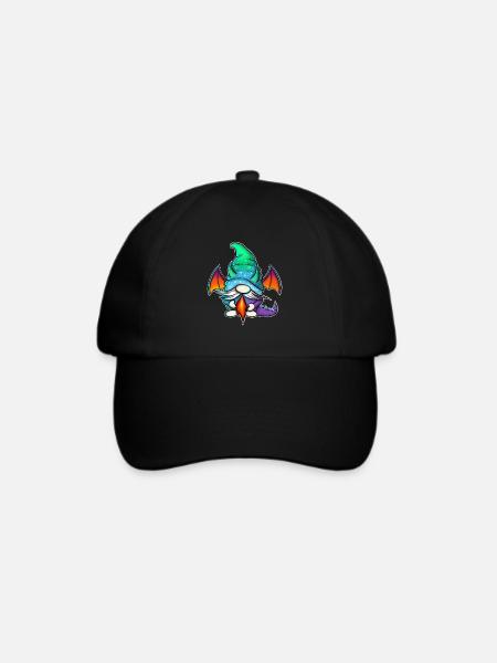 Gnome Gnomes Drache - Baseballkappe - Schwarz/Schwarz