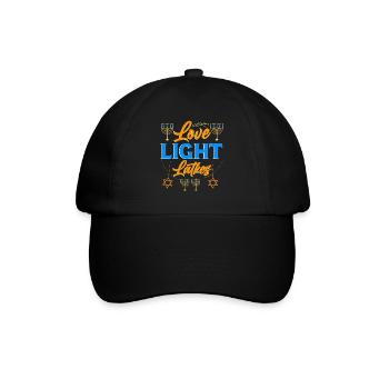 Chanukka Hanukka Dreidel Latkes Hanukkah - Baseballkappe - Schwarz/Schwarz - Vorne