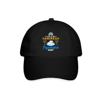 Chanukka Hanukka Dreidel Latkes Hanukkah - Baseballkappe - Schwarz/Schwarz - Vorne