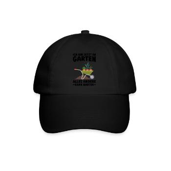 Garten Pflanze Gartenliebhaber Geschenk - Baseballkappe - Schwarz/Schwarz - Vorne