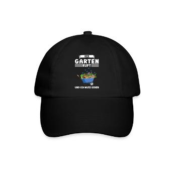 Garten Pflanze Gärtnerei Geschenk - Baseballkappe - Schwarz/Schwarz - Vorne