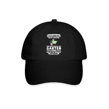 Garten Pflanze Gärtnerei Geschenk - Baseballkappe - Schwarz/Schwarz - Vorne