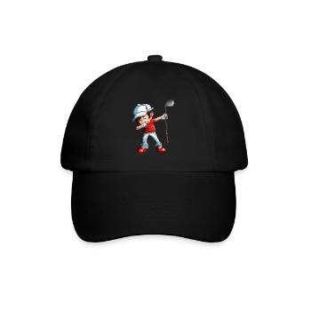 Dabbing Golfer Golfspieler Golfball Golfverein Fan - Baseballkappe - Schwarz/Schwarz - Vorne