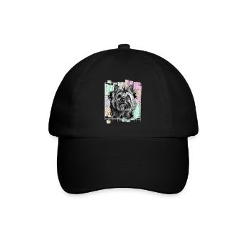 Yorkshire Terrier Yorkie - Baseballkappe - Schwarz/Schwarz - Vorne