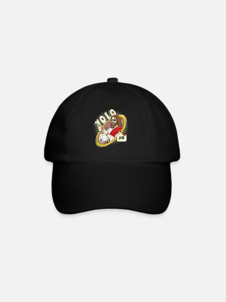 Yolo jk Jesus Ostern lustige Vermutungen, wer R�ck - Baseballkappe - Schwarz/Schwarz
