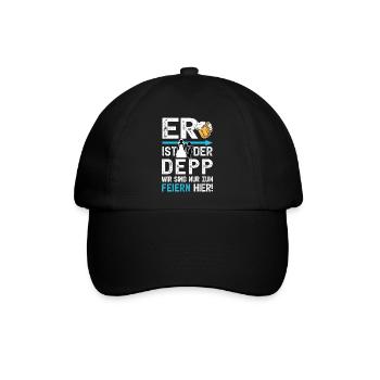 JGA Männer T-Shirt Junggesellenabschied Poltern - Baseballkappe - Schwarz/Schwarz - Vorne