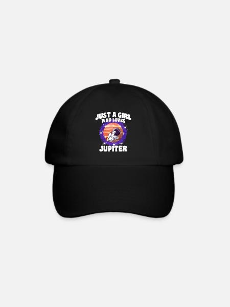 Mädchen Jupiter Geschenk - Baseballkappe - Schwarz/Schwarz